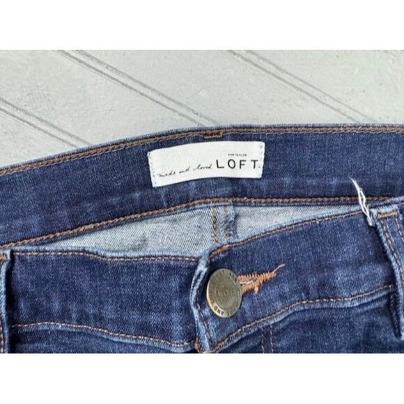 Loft Size 30 10 Womens Jeans Legging Dark Wash Stretch Mid Rise - Picture 4 of 5